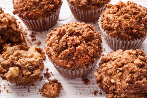 Apple Muffins with Cinnamon-Pecan Streusel